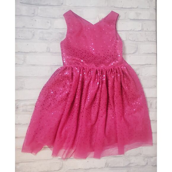 Hot Pink Fuchsia H&M Sequin Toddler Dress - Picture 3 of 5